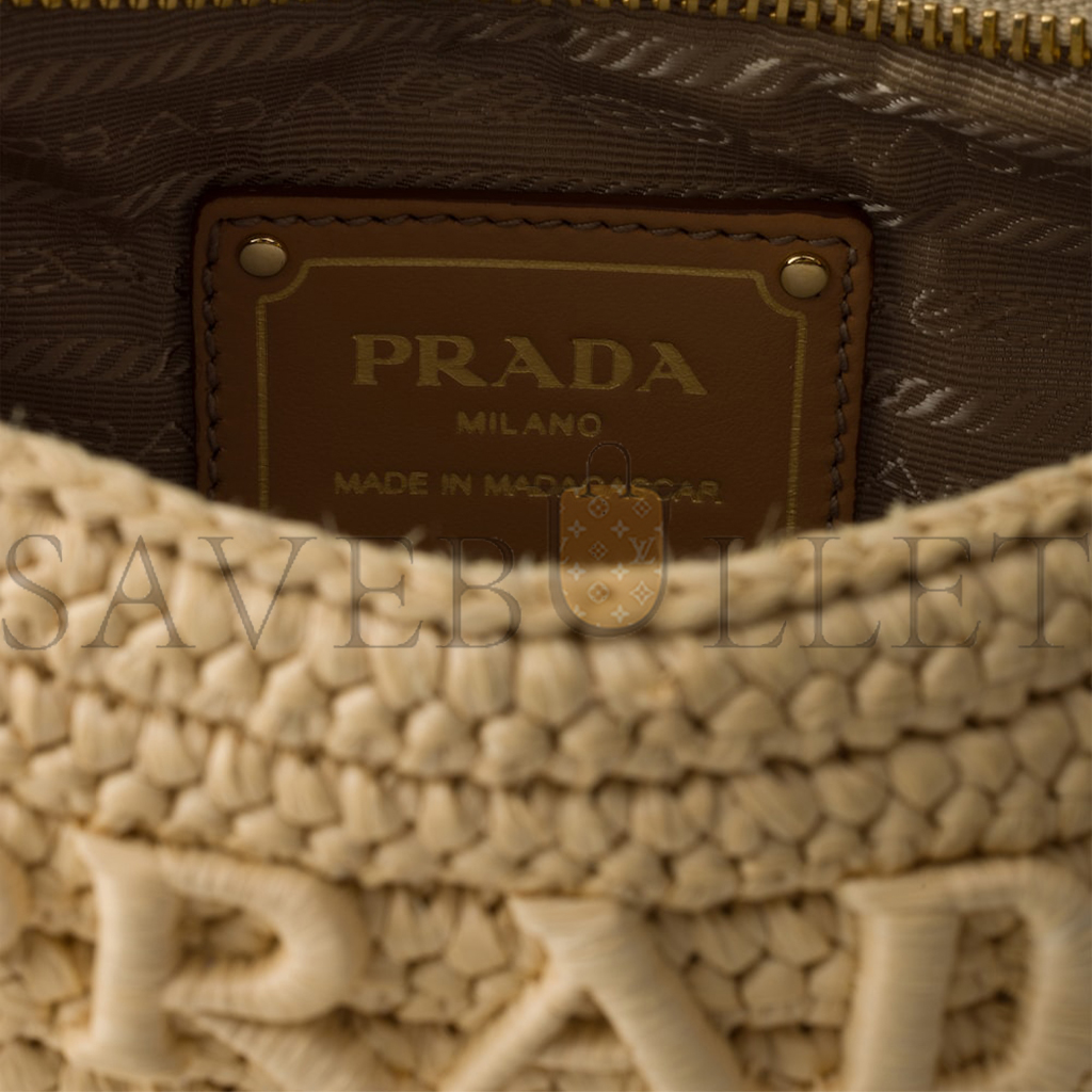 PRADA PRADA ARQUÉ CROCHET SHOULDER BAG 1BC194 (22.5*18.5*6cm)